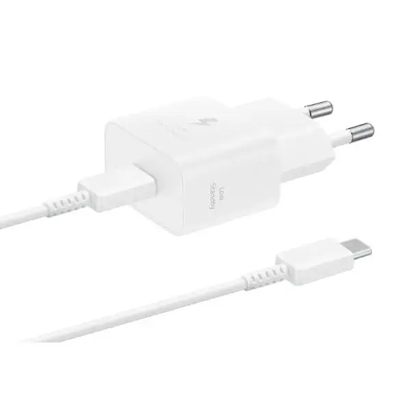 Chargeur Samsung 25W avec un câble type-C – Charge Rapide – Boitier type-C – Blanc – EP-T2510XWEGWW