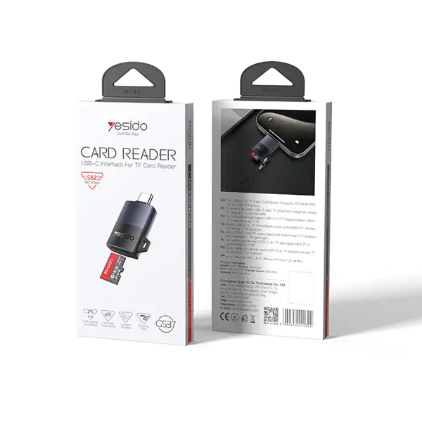 Lecteur de carte mémoire Yesido – Port Type-c- Vitesse de transfert allant jusqu’à 480 Mbps – GS37 – Image 2