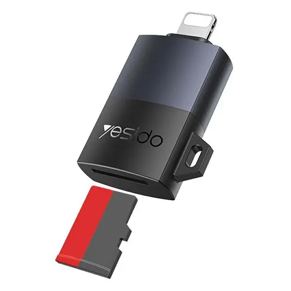 Lecteur de carte mémoire Yesido – Port Lightning – Vitesse de transfert allant jusqu’à 480 Mbps – GS38