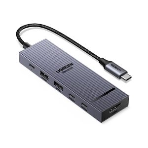 UGREEN Revodok Pro 106 10Gbps Hub USB C HDMI 4K 60Hz 4 Data Ports 2A2C PD 100W 6 en 1 Docking Station