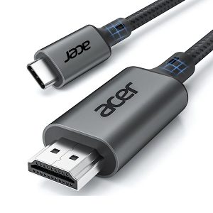 Acer Câble USB C vers HDMI 4K@60Hz, Compatible Cable Thunderbolt 3-4 Type C - HDMI 2.0, 2m Gris