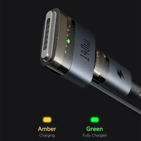 Câble de charge 2en1 Mcdodo – 240W/140W PD – 2m – Type-c vers Type-c et MagSafe 3 pour ordinateur MacBook – CA-8860 – Image 3