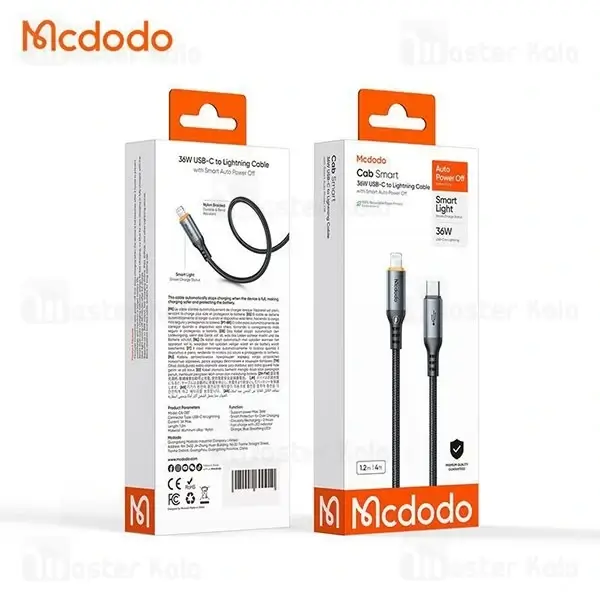 Câble de charge Mcdodo Cab Luma – 36W – Type-c vers Lightning pour iPhone – 1.2m – Arrêt de charge automatique – CA-0870 – Image 2