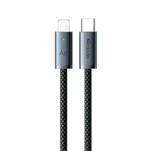 Câble de charge Mcdodo Cab Luma – 36W – Type-c vers Lightning pour iPhone – 1.8m – Indicateur LED d’état de charge – Noir – CA-7781
