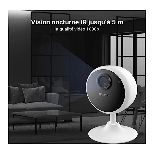 EZVIZ CB1 1080P Camera Surveillance WiFi Intérieur sans Fil sur Batterie 1600mAh, Caméra Bébé WiFi 2.4Ghz, Détection de Personne, 5m Vision Nocturne, Audio Bidirectionnel, Type C, Magnetic Mount – Image 3