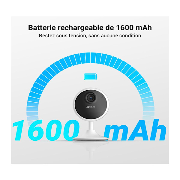 EZVIZ CB1 1080P Camera Surveillance WiFi Intérieur sans Fil sur Batterie 1600mAh, Caméra Bébé WiFi 2.4Ghz, Détection de Personne, 5m Vision Nocturne, Audio Bidirectionnel, Type C, Magnetic Mount – Image 5