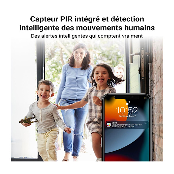 EZVIZ CB1 1080P Camera Surveillance WiFi Intérieur sans Fil sur Batterie 1600mAh, Caméra Bébé WiFi 2.4Ghz, Détection de Personne, 5m Vision Nocturne, Audio Bidirectionnel, Type C, Magnetic Mount – Image 6
