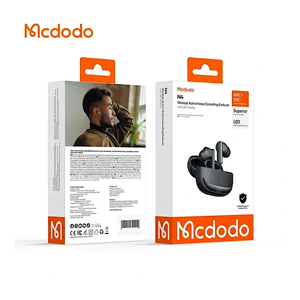 Écouteurs Sans Fil Mcdodo N4 HP6901 - 24h d’autonomie, Réduction de Bruit Active, Écran LED, Bluetooth 5.3, IPX4 – Image 3