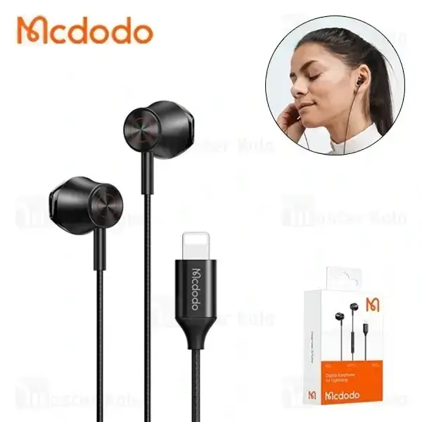 Écouteurs filaires Mcdodo HP-4080 – Port Lightning pour iPhone, longueur 1.2cm, Bouton de contrôle, Appel et musique – Image 2