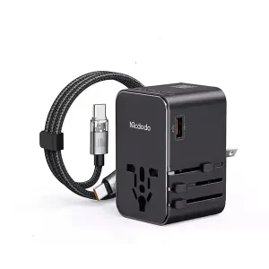Chargeur détachable Mcdodo Globe Power – 70W – Câble de Type-C – 3 ports Type-C et 2 port USB intégrés sur le boitier – CP-5980