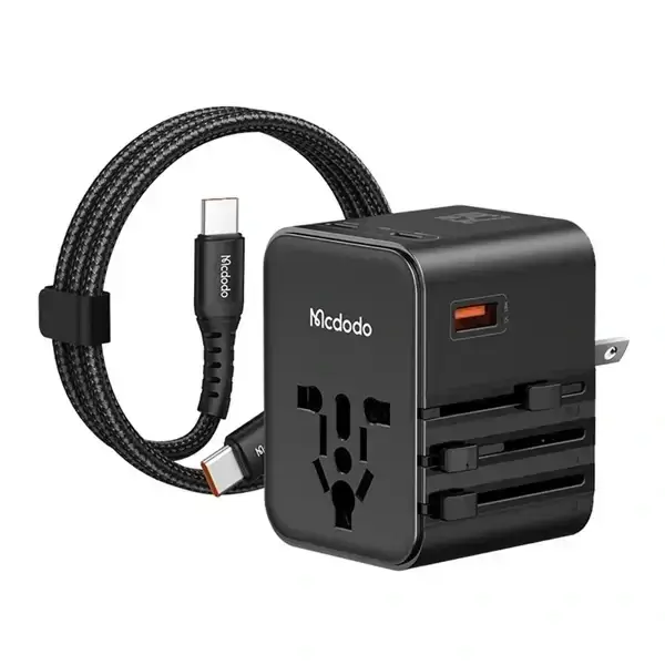 Chargeur détachable Mcdodo Globe Power – 25W – Câble de Type-C – 2 ports Type-C et 1 port USB intégrés sur le boitier – CP-3260