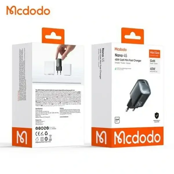 Boitier de charge Mcdodo Nano 45- Puissance 45W Port USB-C, CH4431 – Image 2