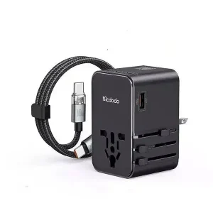Chargeur détachable Mcdodo Globe Power – 100W – Câble de Type-C – 3 ports Type-C et 1 port USB intégrés sur le boitier – CP-6140