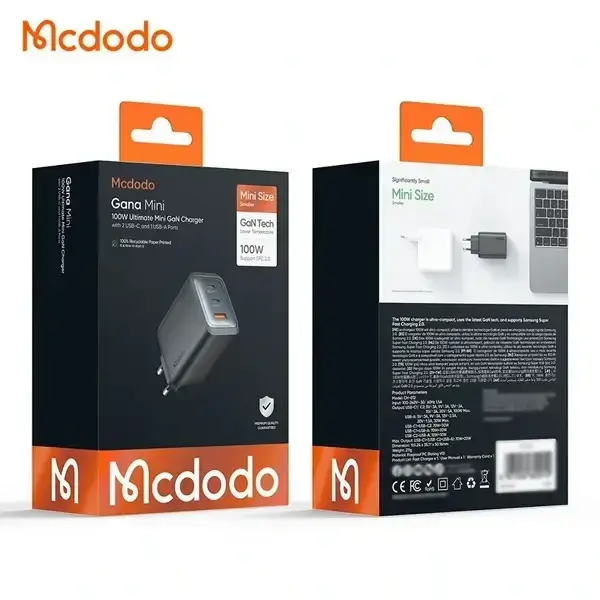 Boitier de charge Mcdodo Gana Mini – 100W – 2 ports Type-C et 1 port USB – CH-0121 – Image 2