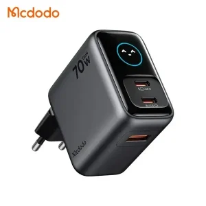 Boitier de charge Mcdodo Gana Ultra – 70W – 2 ports Type-C et 1 port USB – Écran TFT d’affichage intégré – CH-4190