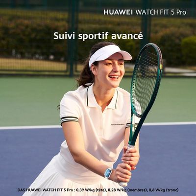 HUAWEI Watch FIT 5 Pro Montre connectée, GPS, ECG, Écran AMOLED de 1,92'' Verre saphir, Grande autonomie, Résistance à l'eau 5 ATM, NFC, Suivi sportif & santé, Fonctionne avec iOS & Android, Orange – Image 6