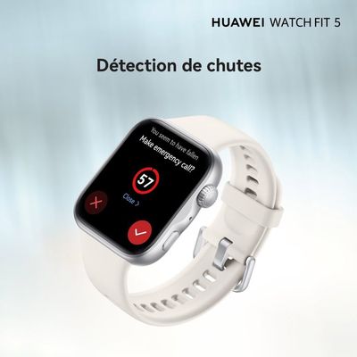 HUAWEI Watch FIT 5 Montre connectée, GPS, Écran AMOLED de 1,82'', NFC, Noir Suivi santé, Résistance à l'eau 5 ATM, Détection des chutes, Jusqu'à 10 jours d'autonomie, Fonctionne avec iOS et Android – Image 5