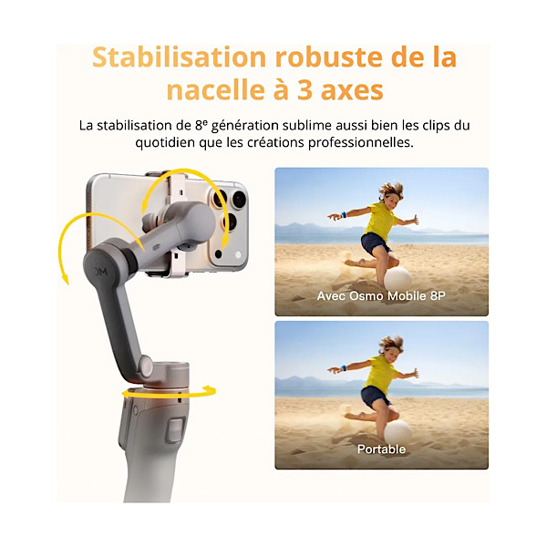 DJI Osmo Mobile 8P, stabilisateur smartphone 3 axes – Image 8