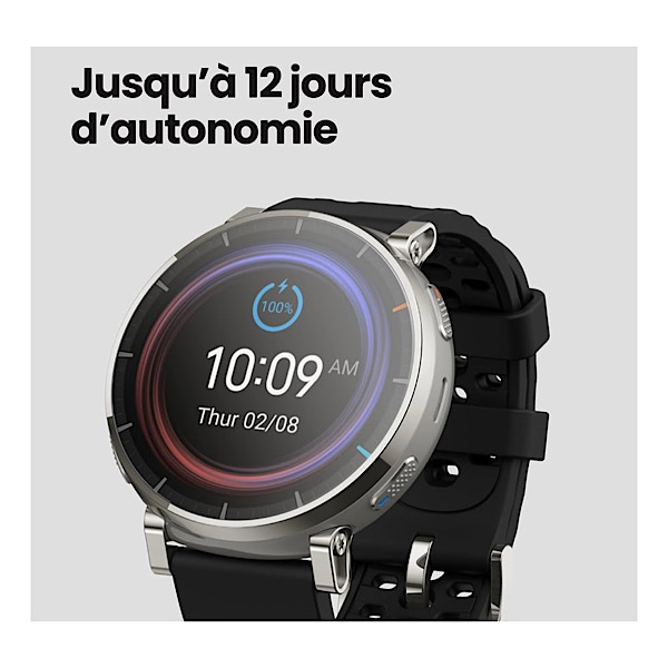 Amazfit Active 3 Premium - Montre Connectée GPS pour Running, Écran AMOLED 1,32" en Saphir, Autonomie 12 Jours, 4 Go, NFC, Cartes Hors Ligne, 170+ Modes Sport, 5 ATM, Smartwatch pour Android & iPhone – Image 7