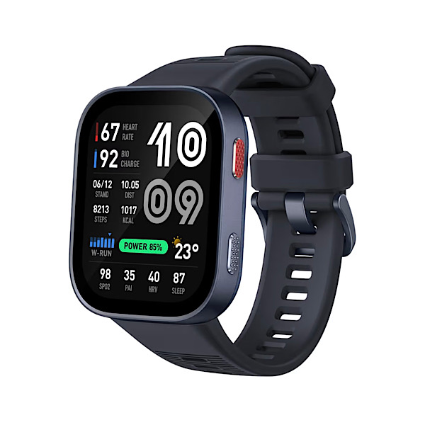 Amazfit Bip Max Bleu Foncé - Montre Connectée 50mm, Écran AMOLED 2,07", Autonomie 20 Jours, GPS & Cartes, 4 Go Stockage, Tracker d’Activité avec Entraînement Hybride, 150+ Sports, Mode HYROX, pour Android iPhone