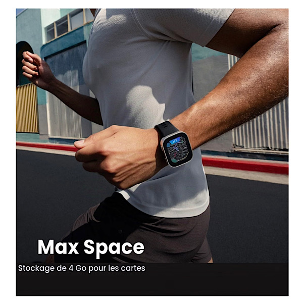 Amazfit Bip Max Bleu Foncé - Montre Connectée 50mm, Écran AMOLED 2,07", Autonomie 20 Jours, GPS & Cartes, 4 Go Stockage, Tracker d’Activité avec Entraînement Hybride, 150+ Sports, Mode HYROX, pour Android iPhone – Image 2