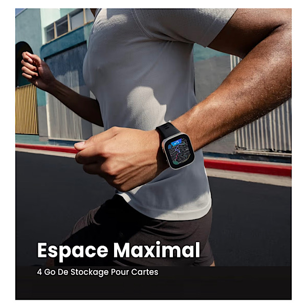 Amazfit Bip Max Bleu Foncé - Montre Connectée 50mm, Écran AMOLED 2,07", Autonomie 20 Jours, GPS & Cartes, 4 Go Stockage, Tracker d’Activité avec Entraînement Hybride, 150+ Sports, Mode HYROX, pour Android iPhone – Image 5