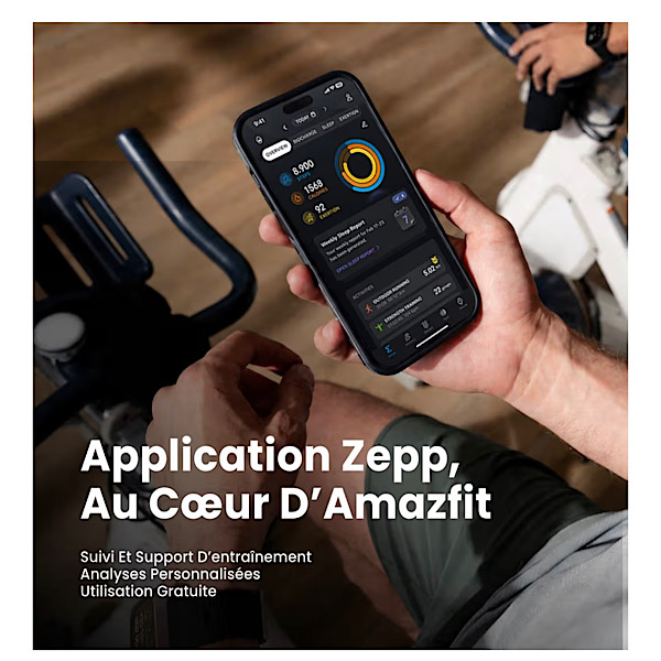 Amazfit Bip Max Bleu Foncé - Montre Connectée 50mm, Écran AMOLED 2,07", Autonomie 20 Jours, GPS & Cartes, 4 Go Stockage, Tracker d’Activité avec Entraînement Hybride, 150+ Sports, Mode HYROX, pour Android iPhone – Image 9