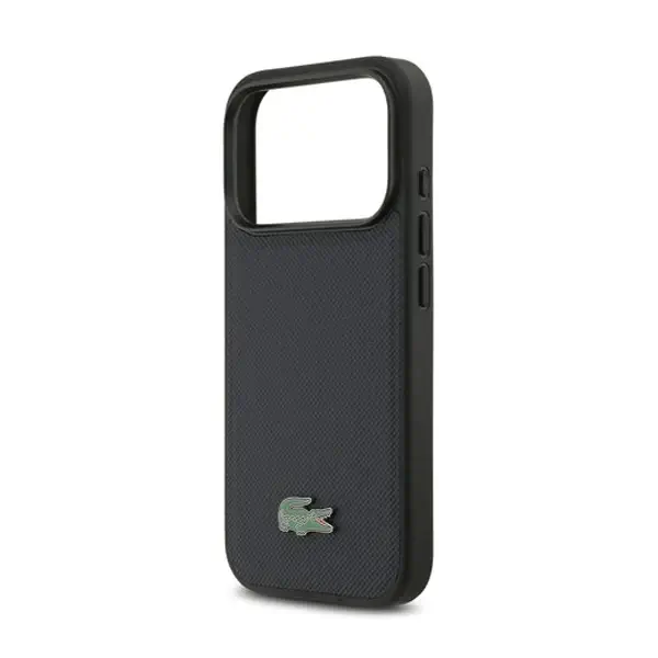 Coque Pour iPhone 17 Pro avec logo crocodile Lacoste, Compatible MagSafe, Petit Piqué, Marine – LCHMP17LPLAV – Image 3