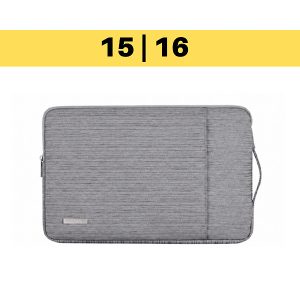 Housse PC Imperméable - Pochette Pour Ordinateur Portable et Mac  de 15" & 16" pouces - Gris