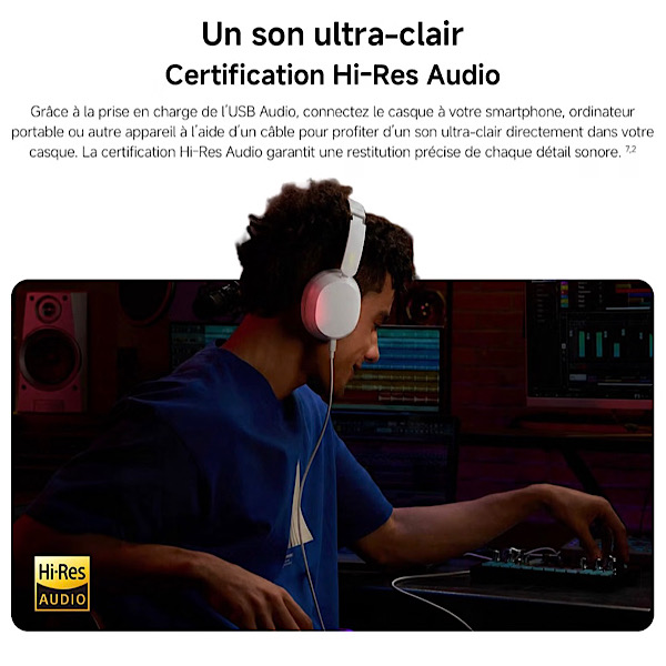 XIAOMI Redmi Headphones Neo, Casque Bluetooth sans Fil Anti-Bruit, Noir Transducteur 40 mm, audio filaire Hi-Res, appels antibruit IA à 3 micros, Bluetooth 5.4, Fast Pair – Image 5