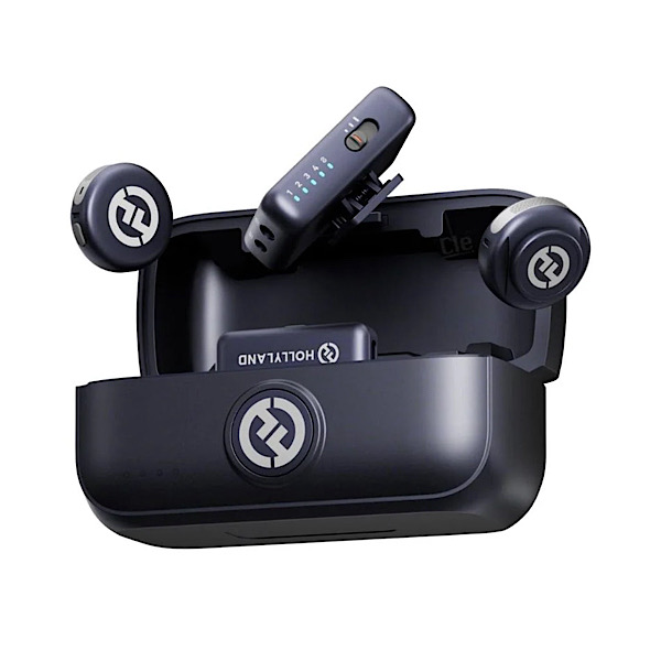 Micro Cravate Hollyland LARK M3 Combo 2TX & 2RX – Fil 32-bit Float – Réduction de Bruit IA – USB-C & Caméra – Portée 300m – Gris Sidéral