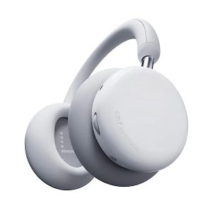 CMF Headphone Pro - Casque Bluetooth Over-Ear, ANC Hybride, Jusqu'à 100 h Charge rapide : 5 min pour jusqu'à 8 h, Hi-Res avec LDAC, Audio Spatial, double connexion et coussinets interchangeables - Blanc