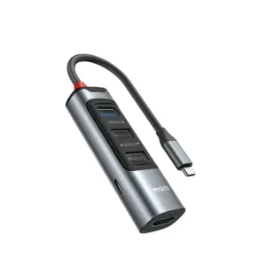 Hub USB-C 5en1 – HDMI 4K 30 Hz, USB 3.0, 2× USB 2.0 & PD 100W – YESIDO HB22