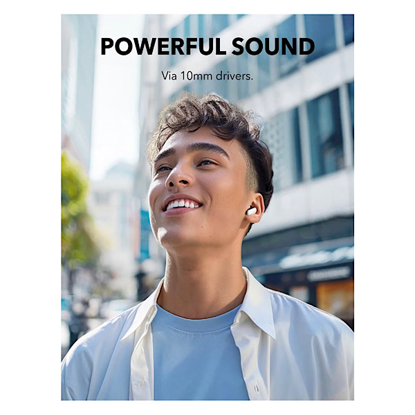 Soundcore R50i NC by Anker - Ecouteurs Bluetooth sans fil, 45h d’autonomie, Réduction de bruit active hybride adaptative, IP54, Commandes tactiles, Blanc – Image 7