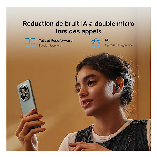 XIAOMI Redmi Buds 8 Active, écouteurs Semi-Intra, autonomie 37h, Blanc Transducteur en titane 5/8", basses puissantes, connexion à 2 appareils, 5 modes d'égalisation, Bluetooth 5.4, IP54 – Image 7