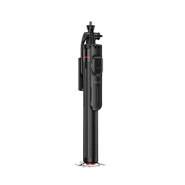 Perche à Selfie & Trépied Bluetooth 5.2 Extensible jusqu’à 174 cm, Télécommande & Filetage 1/4″, Ouverture automatique, Noir – Yesido SF34