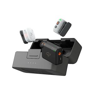 DJI Mic Mini 2S - deux émetteurs, récepteur et boîtier de charge (2TX + 1RX avec Boîtier) – Micro cravate Sans Fil 32-bit Float, Enregistrement Interne 28 h, IA, Portée 400 m