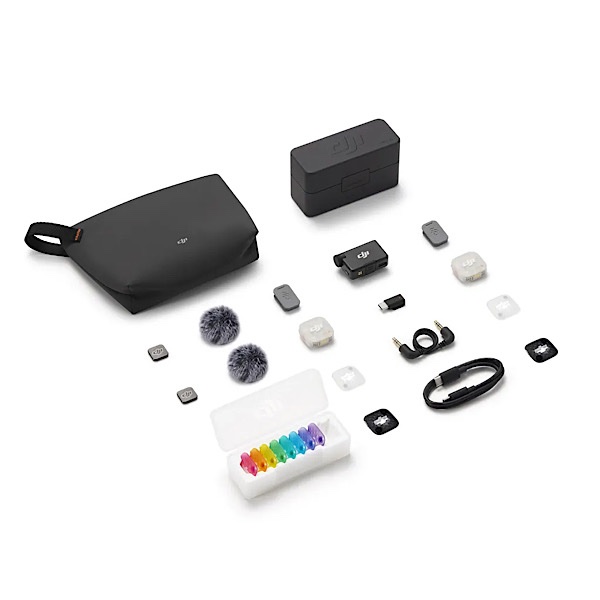 DJI Mic Mini 2S - deux émetteurs, récepteur et boîtier de charge (2TX + 1RX avec Boîtier) – Micro cravate Sans Fil 32-bit Float, Enregistrement Interne 28 h, IA, Portée 400 m – Image 2