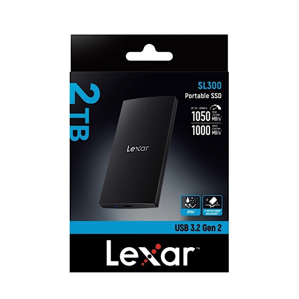 Disque dur externe 2 To SSD Lexar SL300 avec Vitesse allant jusqu’à 1050 Mb/s, USB 3.2 Gen 2 Type C – Image 4