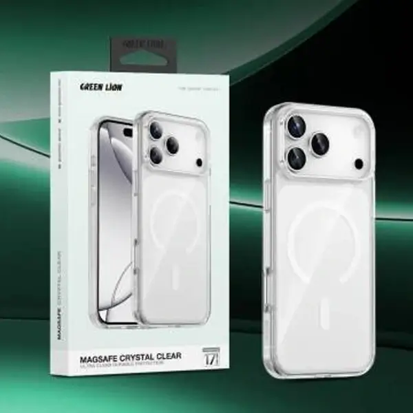 Coque pour iPhone 17 Air Green Lion, Compatible MagSafe, Clarté Ultra-HD avec un design cristallin, Transparent – Image 3