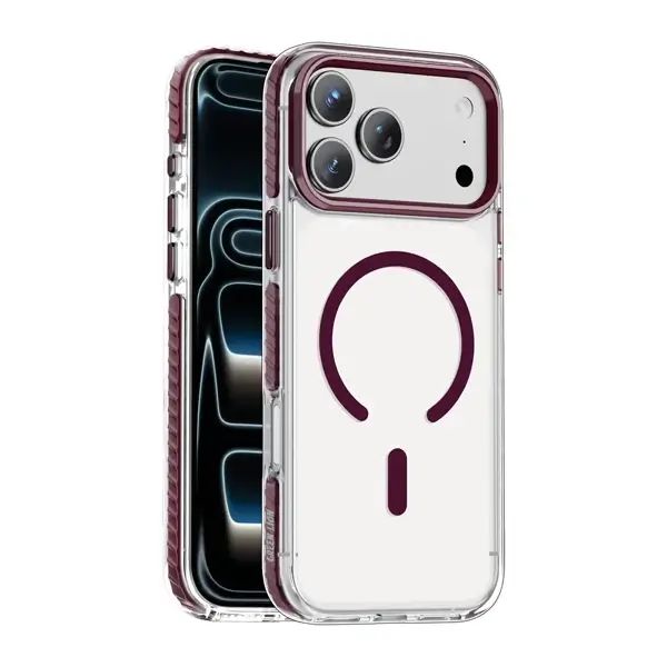 Coque pour iPhone 18 Pro Max Green Lion Prestige, Compatible MagSafe, Bordeaux