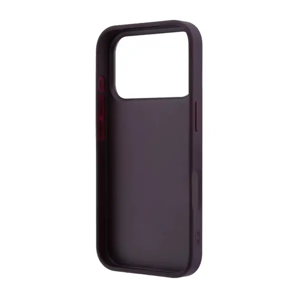 Coque pour iPhone 18 Pro Max Karl Lagerfeld avec grand logo signature en résine, Compatible MagSafe, Cuir PU lisse, Bordeaux – Image 2