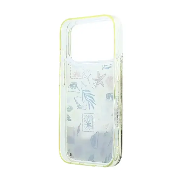 Coque pour iPhone 18 Pro Max Karl Lagerfeld avec paillettes liquides plage et sable, En plastique ABS, Beige – Image 3