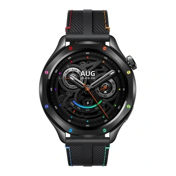 Xiaomi Watch S4 - Montre connectée, 15Jrs d’autonomie, Écran 1,43″ AMOLED, Bluetooth 5.3, SpO₂, Bracelet noir en similicuir – Rainbow (Arc-en-ciel) – Image 13