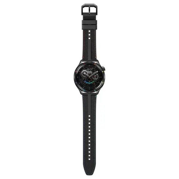 Xiaomi Watch S4 - Montre connectée, 15Jrs d’autonomie, Écran 1,43″ AMOLED, Bluetooth 5.3, SpO₂, Bracelet noir en similicuir – Rainbow (Arc-en-ciel) – Image 14