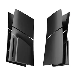 Coque de remplacement pour la PS5 Slim Édition, Façades et plaques arrière, Compatible uniquement avec la PS5 Slim version disque, Noir, GP-529