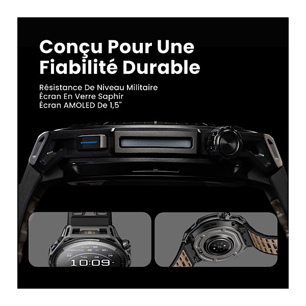 Amazfit Balance 3 - Montre Connectée AMOLED 1,5″ Verre Saphir, GPS Double Bande, 64Go Stockage, 21 Jours d’Autonomie, Argent (Stainless Steel) – Image 2