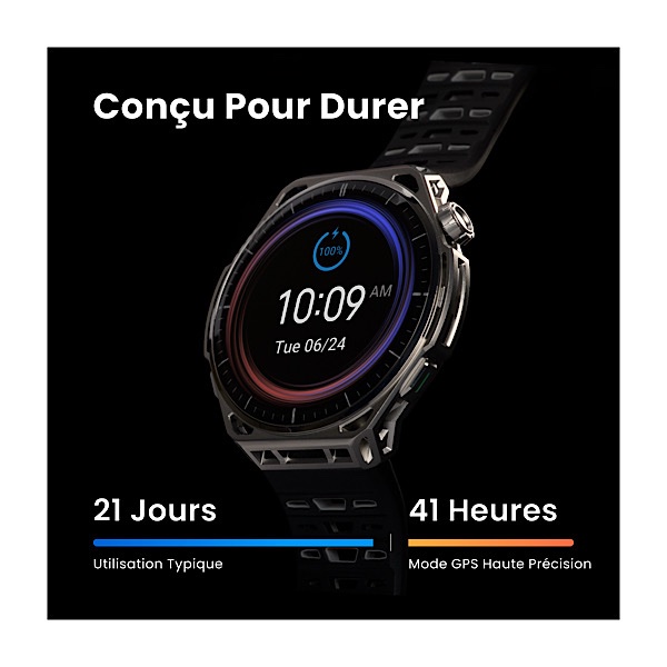 Amazfit Balance 3 - Montre Connectée AMOLED 1,5″ Verre Saphir, GPS Double Bande, 64Go Stockage, 21 Jours d’Autonomie, Argent (Stainless Steel) – Image 3