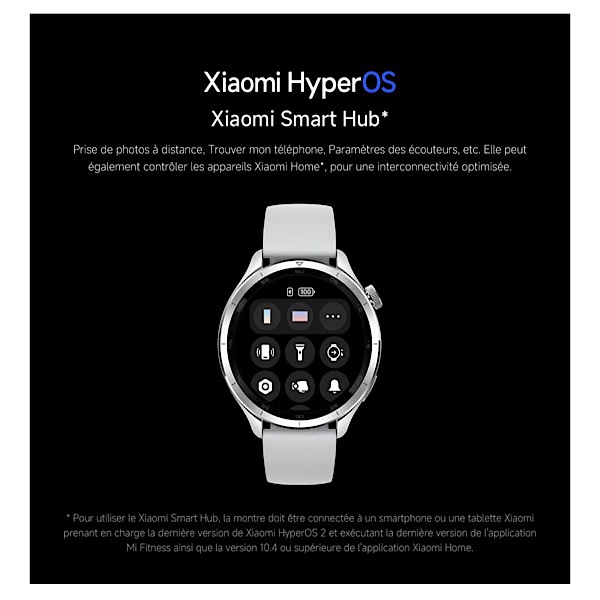 Xiaomi Watch S4 - Montre connectée, 15Jrs d’autonomie, Écran 1,43″ AMOLED, Bluetooth 5.3, SpO₂, Bracelet noir en similicuir – Rainbow (Arc-en-ciel) – Image 8