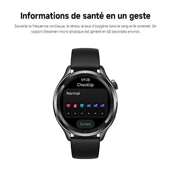 Xiaomi Watch S4 - Montre connectée, 15Jrs d’autonomie, Écran 1,43″ AMOLED, Bluetooth 5.3, SpO₂, Bracelet noir en similicuir – Rainbow (Arc-en-ciel) – Image 9